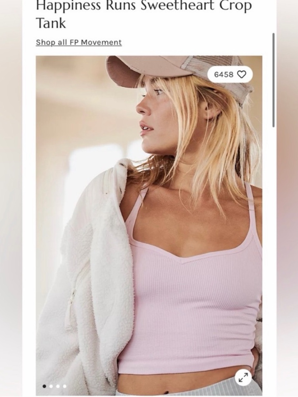 Free people heart neck tank